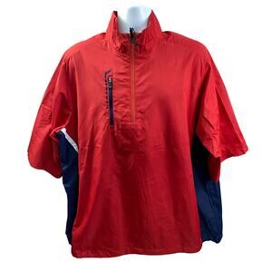 Mens Bobby Jones X-H20 Performance Quarter Zip Red Pullover Shirt Size XL